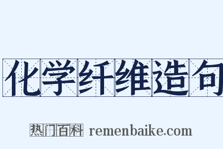 化学纤维造句是什么意思的图片